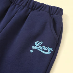 Boys Navy Typographic Sweatshirt & Joggers Co-ord Sets Sets