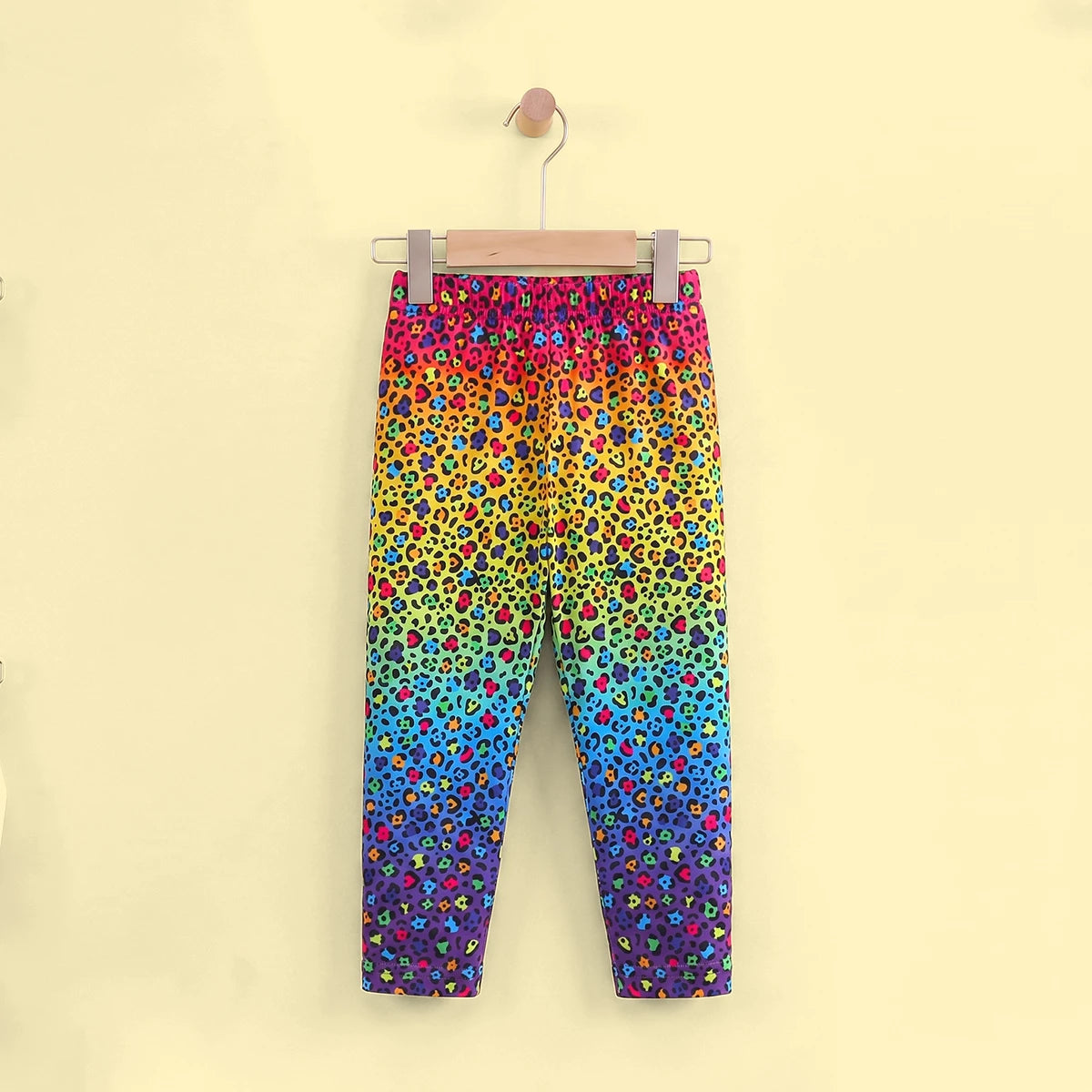 Girls Multicolour Leopard Print Leggings Leggings & Tights Multicolor 1-2 Y