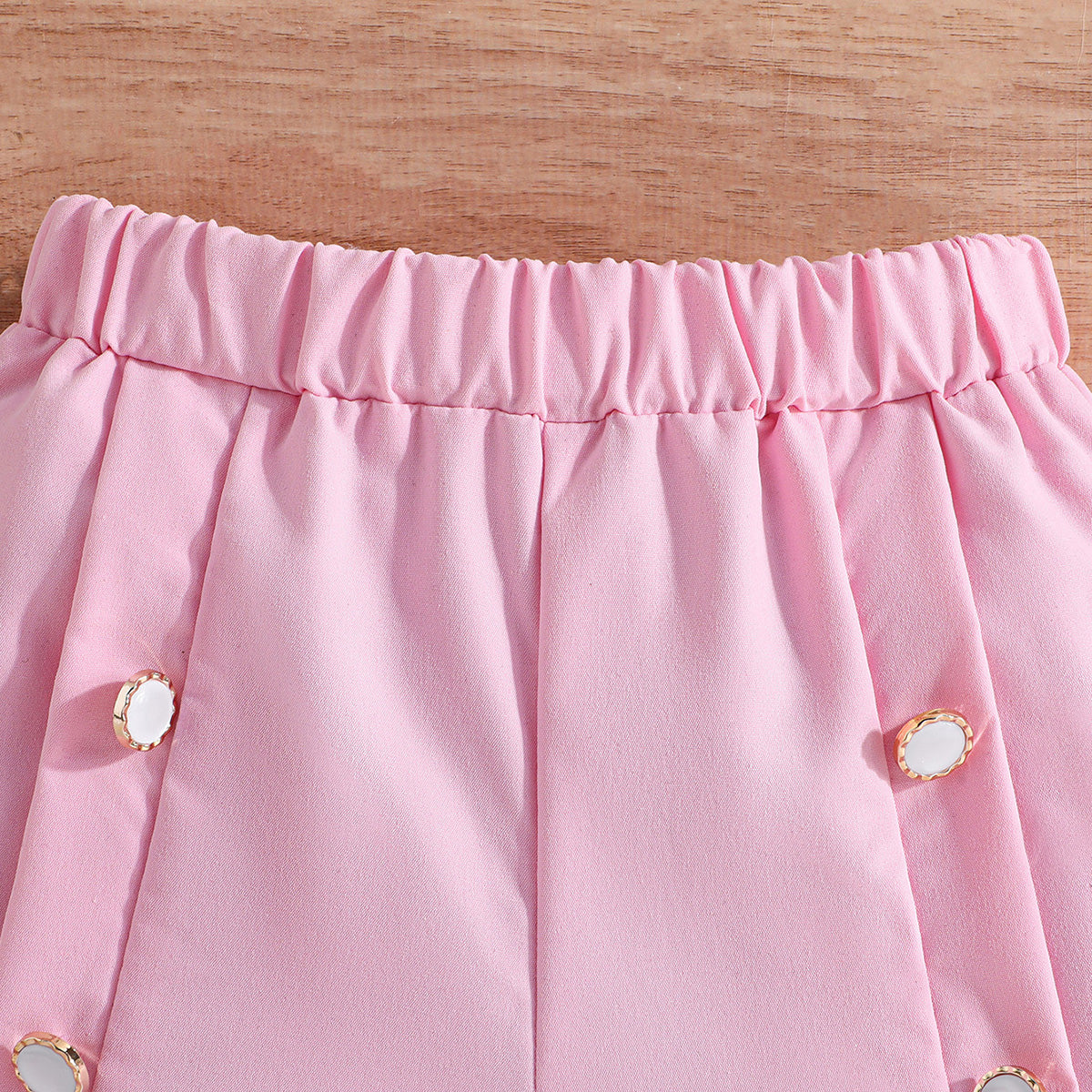 Girls Pink Short Sleeve Jackets With Camisole Top And Shorts Sets 3 pc. Sets