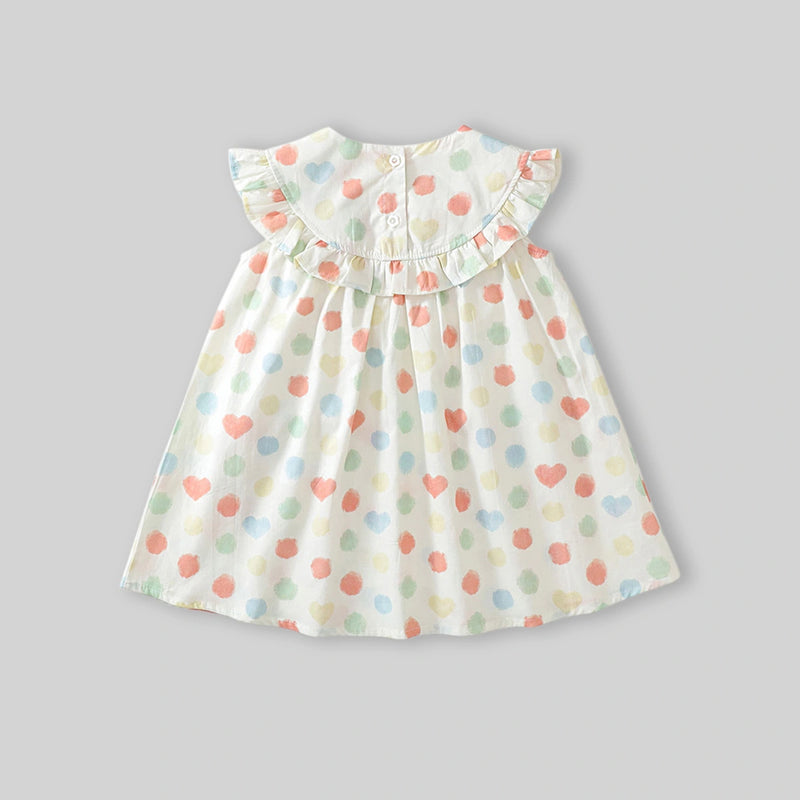 Girls Off-White Heart Printed Sleeveless Top Tops