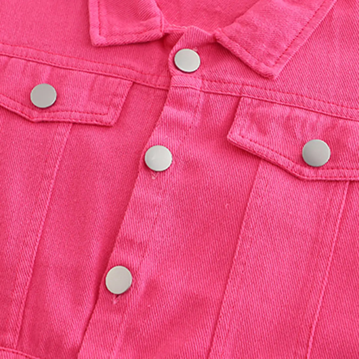 Girls Pink Solid Long Sleeves Jacket Coats & Jackets