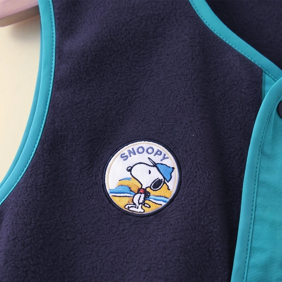 Boys Navy Blue Colorblocked Sleeveless Jacket Coats & Jackets