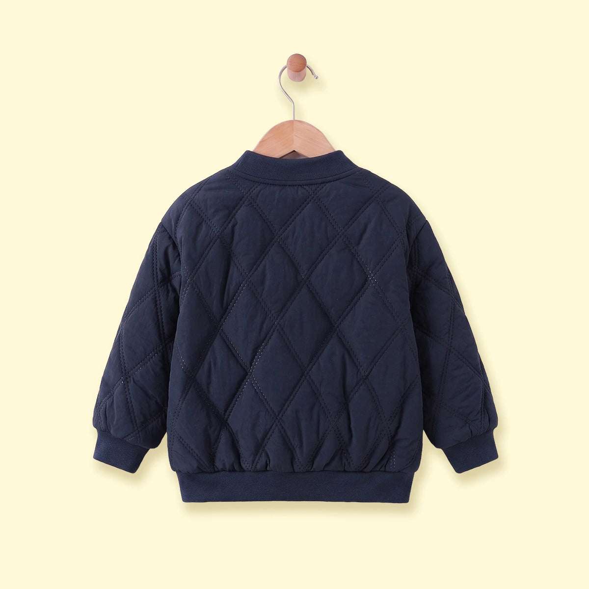 Boys Navy Blue Long Sleeve Zip-Up Bomber Jacket Coats & Jackets