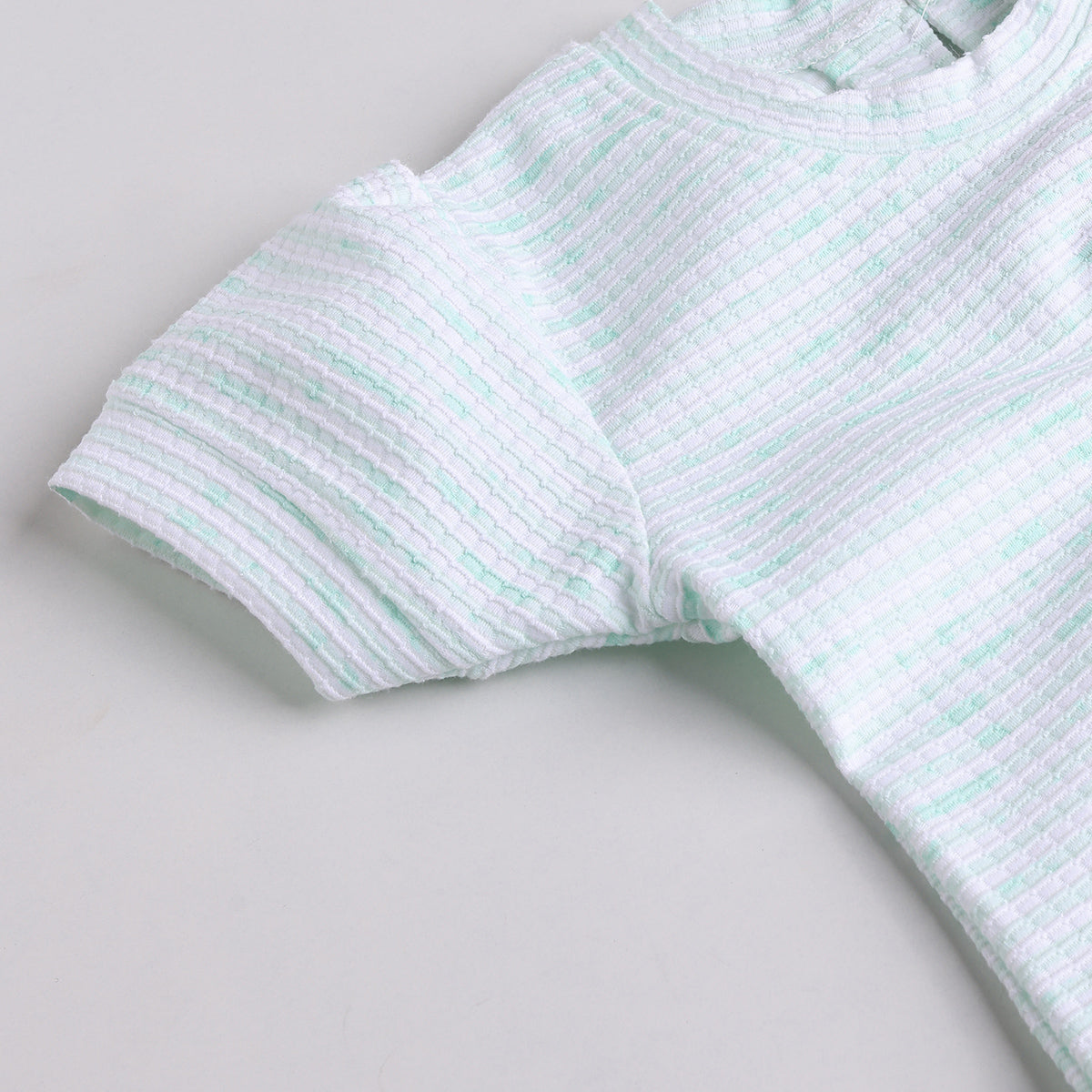 Girls Green Embroidered Dungaree With Stripe T-Shirt Sets 2 pc. Sets