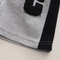 Boys Grey Melange Colourblocked Polo T-shirt with Shorts Set 2 pc. Sets