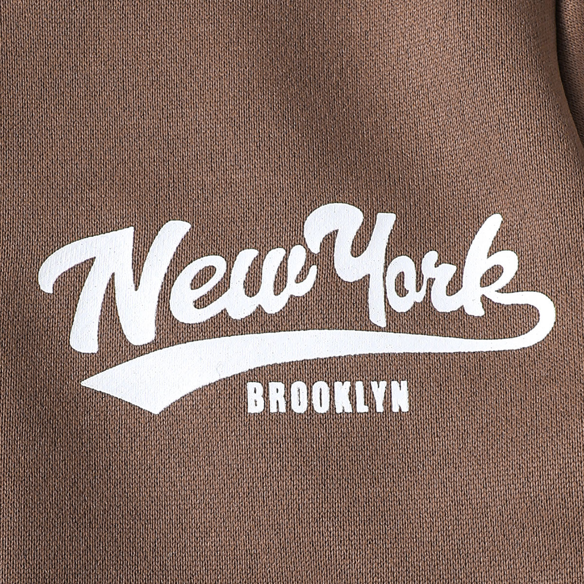 Boys Brown Typographic Printed Hooded Sweatshirt With Joggers Winter Sets 2 pc. Sets