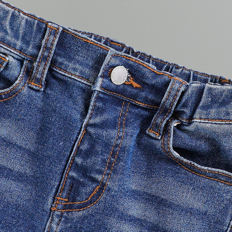 Boys Blue Mid Rise distressed Denim Pants Pants