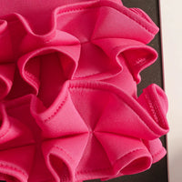 Girls Fuchsia Sleeveless Large Bow Applique A-line Party Wear Dress Party Dresses