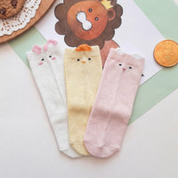 Pack Of 3 Animal Motif Knee High Socks Socks Multicolor 0-1 Y