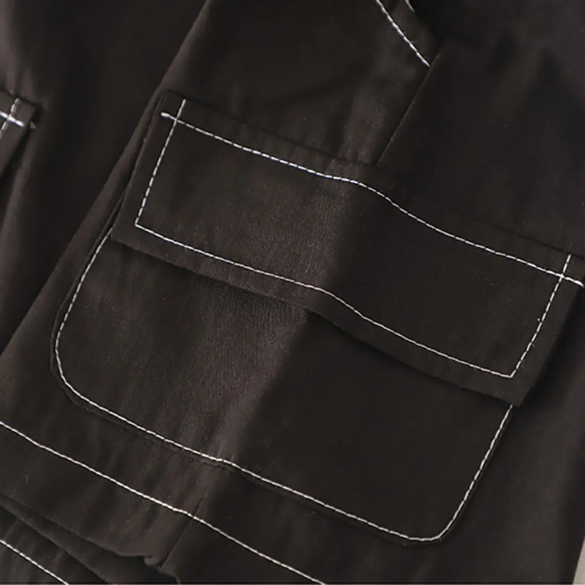 Boys Black Checked Shirt With Cargo Shorts Sets Sets