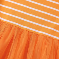 Girls Orange My First Halloween Print Fit & Flare Dress Casual Dresses