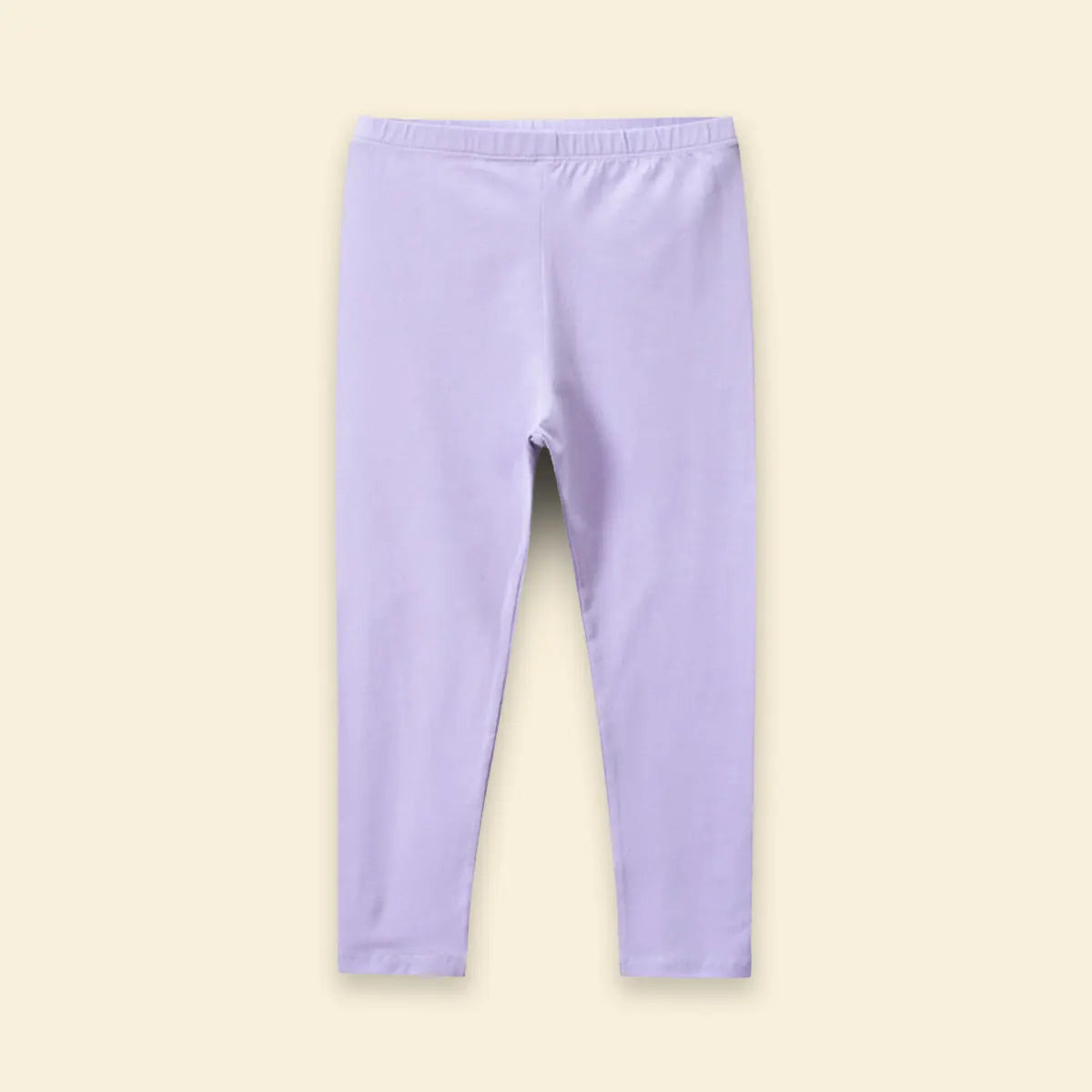 Girls Lavender Solid Ankle Length Leggings Leggings & Tights