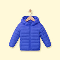 Boys Royal Blue Hooded Quilted Puffer Jacket Coats & Jackets Royal Blue 3-4 Y