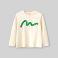 Boys Long Sleeves Typography Print T-Shirt Tshirts Apricot 7-8 Y 