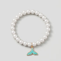Pack Of 5 Girls Multicolour Charm Pearl Beads Bracelet Sets Bracelet