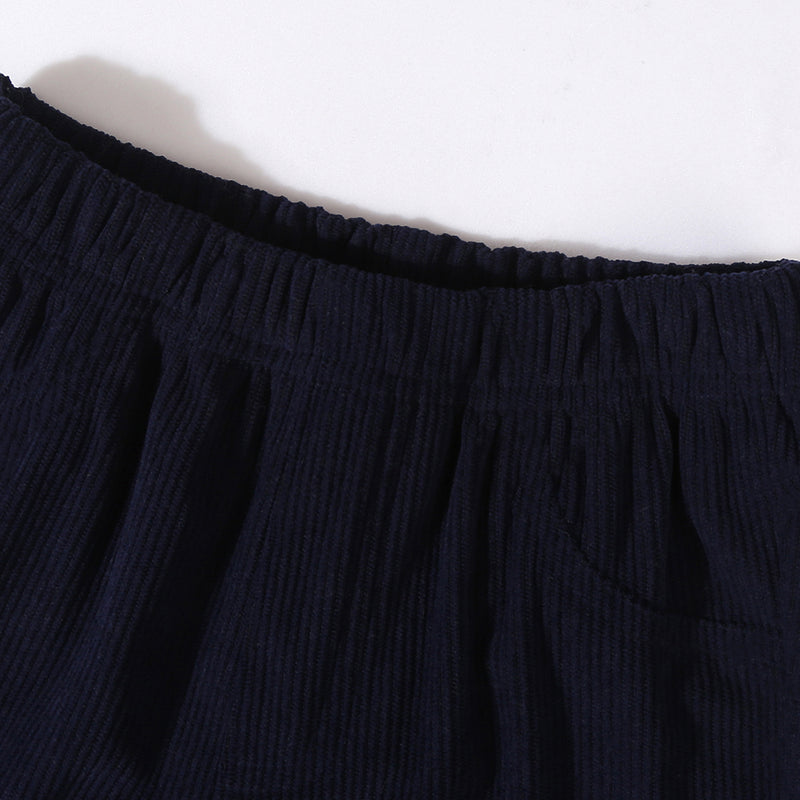 Girls Navy Blue Stripes Top With Pants Sets 2 pc. Sets
