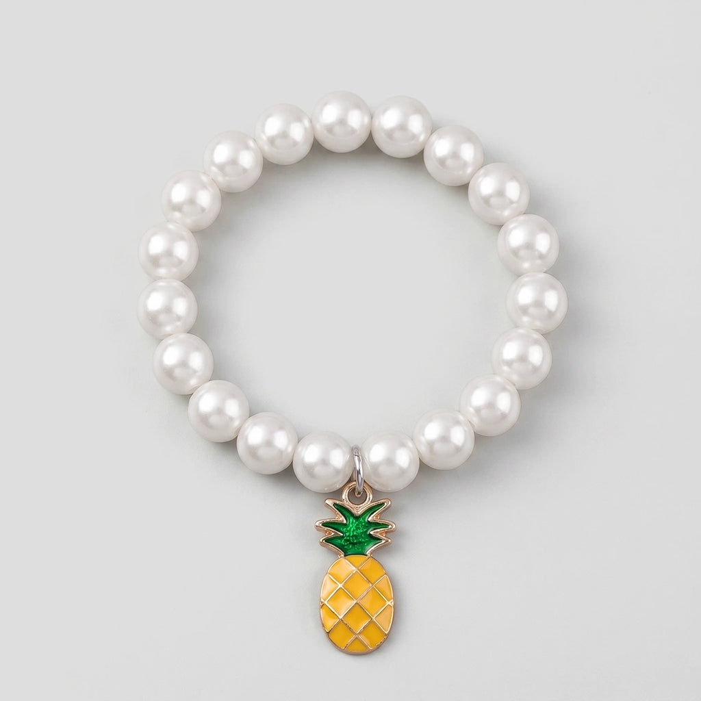 Pack Of 5 Girls Multicolour Pearl Charm Bracelet Sets Bracelet