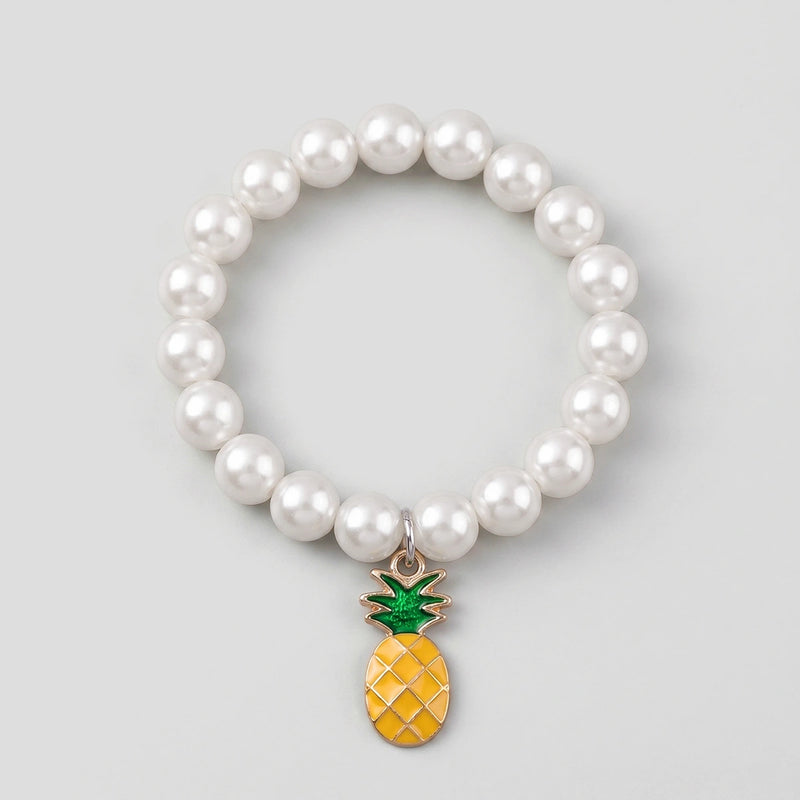 Pack Of 5 Girls Multicolour Pearl Charm Bracelet Sets Bracelet