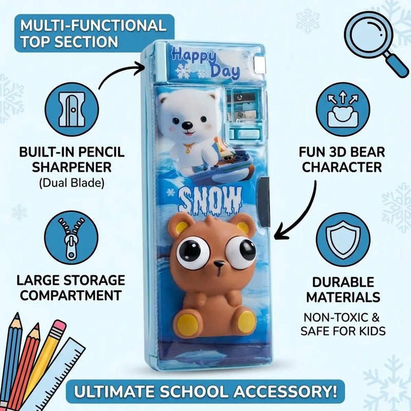 Pop Eye Bunny Cartoon Pencil Holder Box for School Kids Trending Accessories