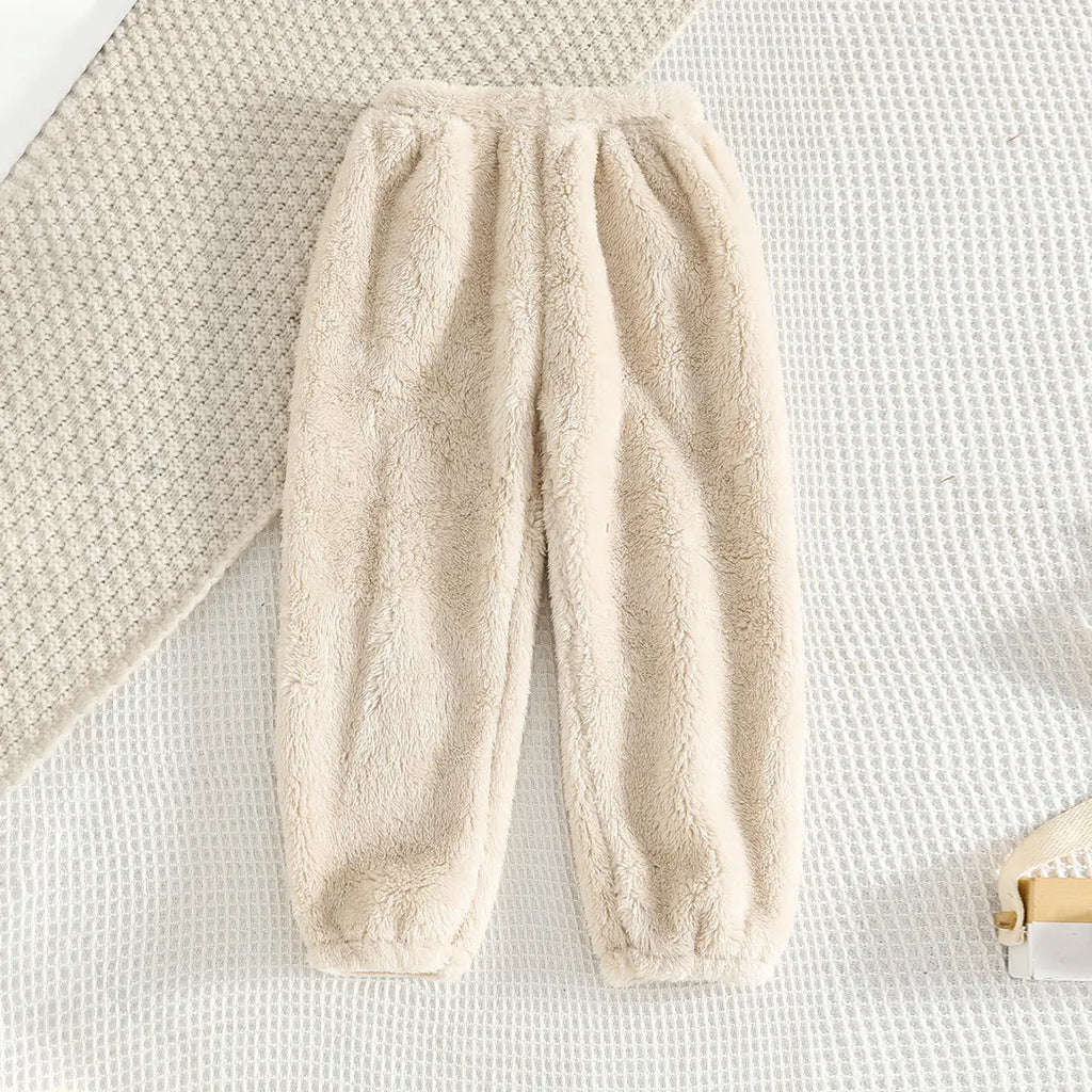 Girls Apricot Polar Fleece Hooded Jacket With Jogger Co-ord Sets Sets