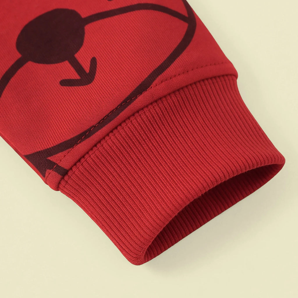 Boys Red Graphic Long Sleeve Sweatshirt Sweatshirts & Hoodies