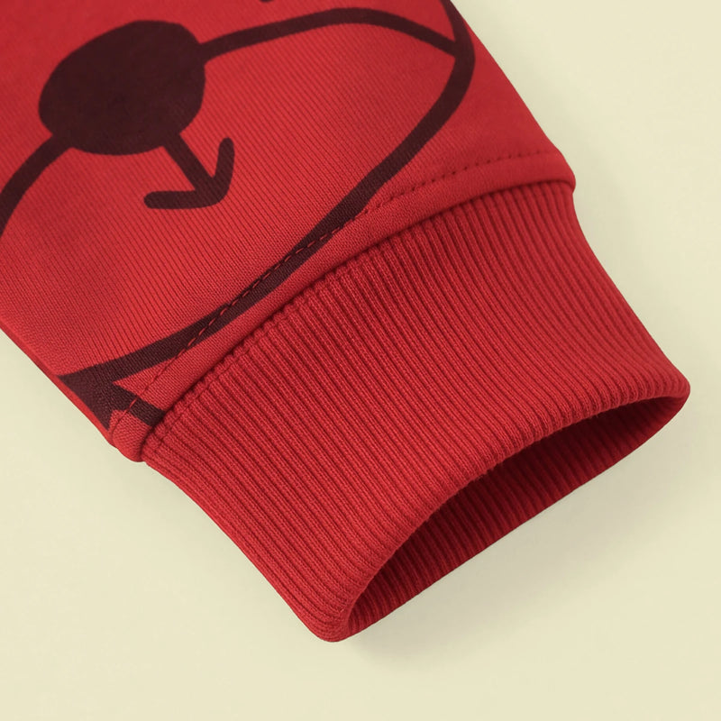 Boys Red Graphic Long Sleeve Sweatshirt Sweatshirts & Hoodies