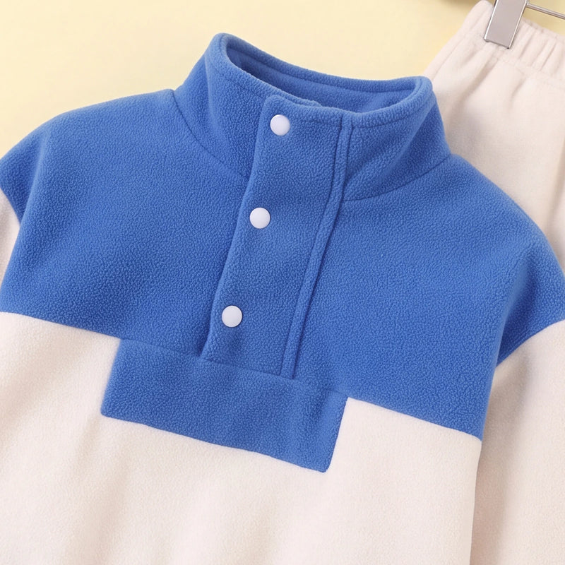 Boys Off White Solid Sweatshirt With Jogger Sets 2 pc. Sets