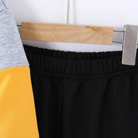 Boys Multicolor Color-blocked Sweatshirt With Joggers Winter Set 2 pc. Sets