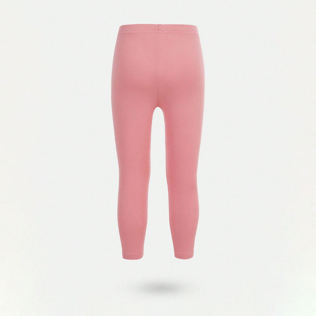 Girls Pink Giraffe Embroidered Leggings Leggings & Tights