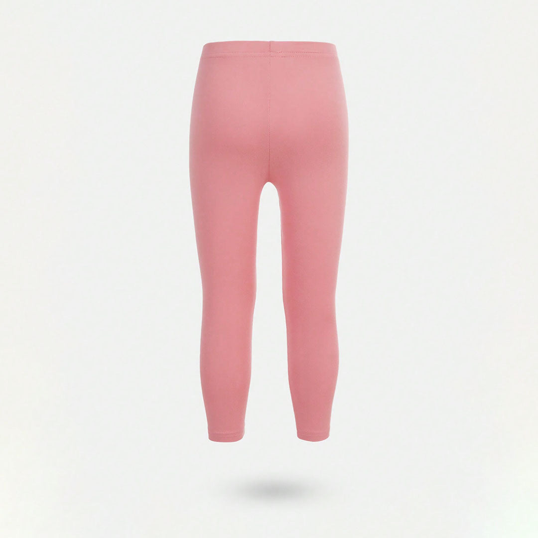 Girls Pink Giraffe Embroidered Leggings Leggings & Tights
