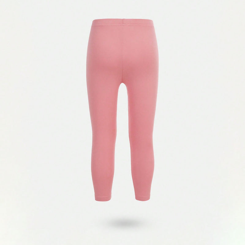 Girls Pink Giraffe Embroidered Leggings Leggings & Tights