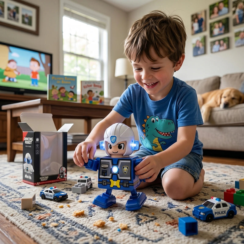 Electric Police Robot Toy with Lights & Music, Dancing Swing Robot for Kids Trending Accessories