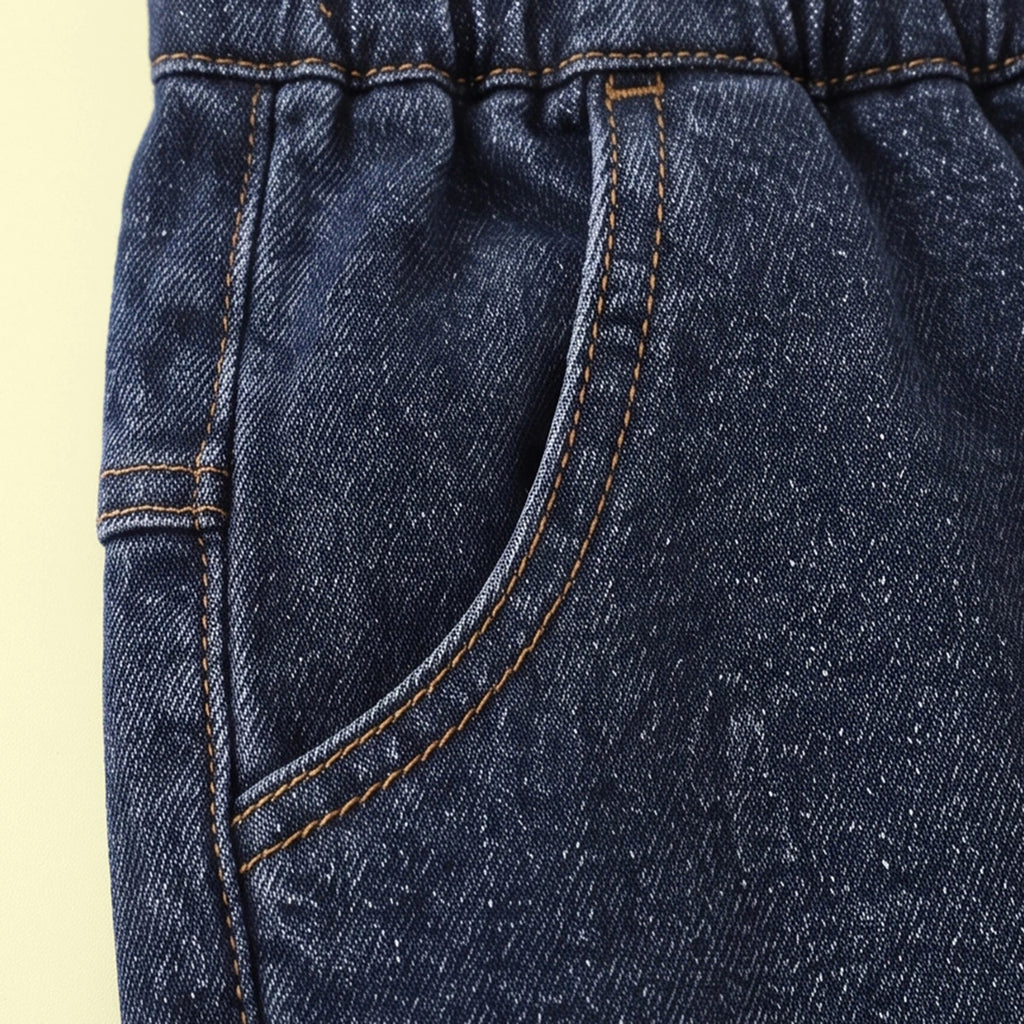 Boys Blue Typographic Denim Shorts Shorts