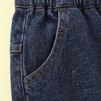 Boys Blue Typographic Denim Shorts Shorts