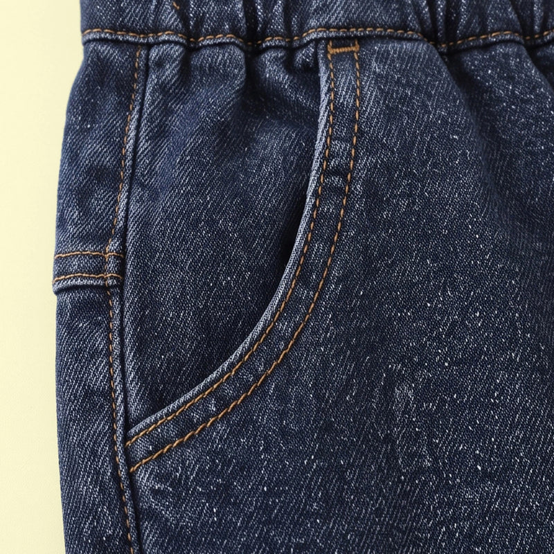 Boys Blue Typographic Denim Shorts Shorts