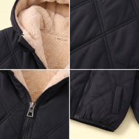 Boys Black Long Sleeve Hooded Puffer Jacket Coats & Jackets