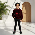 Boys Maroon Monster Truck Graphics Round Neck Sweatshirt Sweatshirts & Hoodies Maroon 3-4 Y