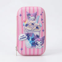 Girls Pink Kuromi Cartoon Hard-Shell Pencil Box Trending Accessories Pink Onesize