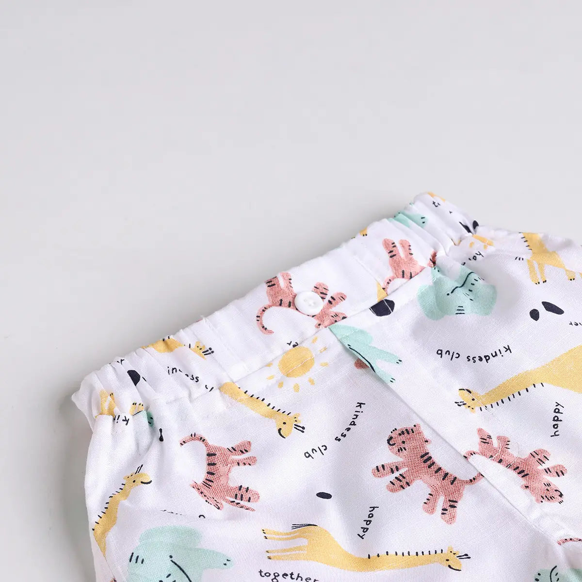 Boys Orange Animal Applique T-Shirt With Printed Shorts Sets 2 pc. Sets