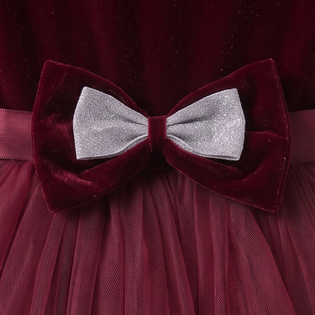 Girls Burgundy High-Low Party Dress Party Dresses