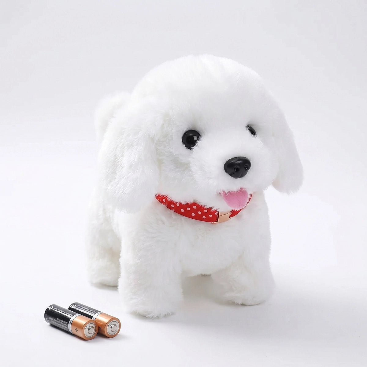 Walking & Barking Dog Soft Toy for Kids -Battery Operated Cute Puppy Toy with Sound, Running Action & Interactive Pet Dog Trending Accessories White Onesize