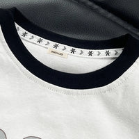 Boys White Numbers Printed T-Shirt With Checked Shorts Sets Sets