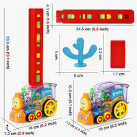 Kids Domino Train Auto-Laying Toy with 40 Tiles Trending Accessories