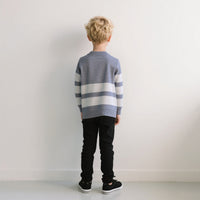 Boys Grey Stripes Pullover Winter Sweater Sweaters & Cardigans