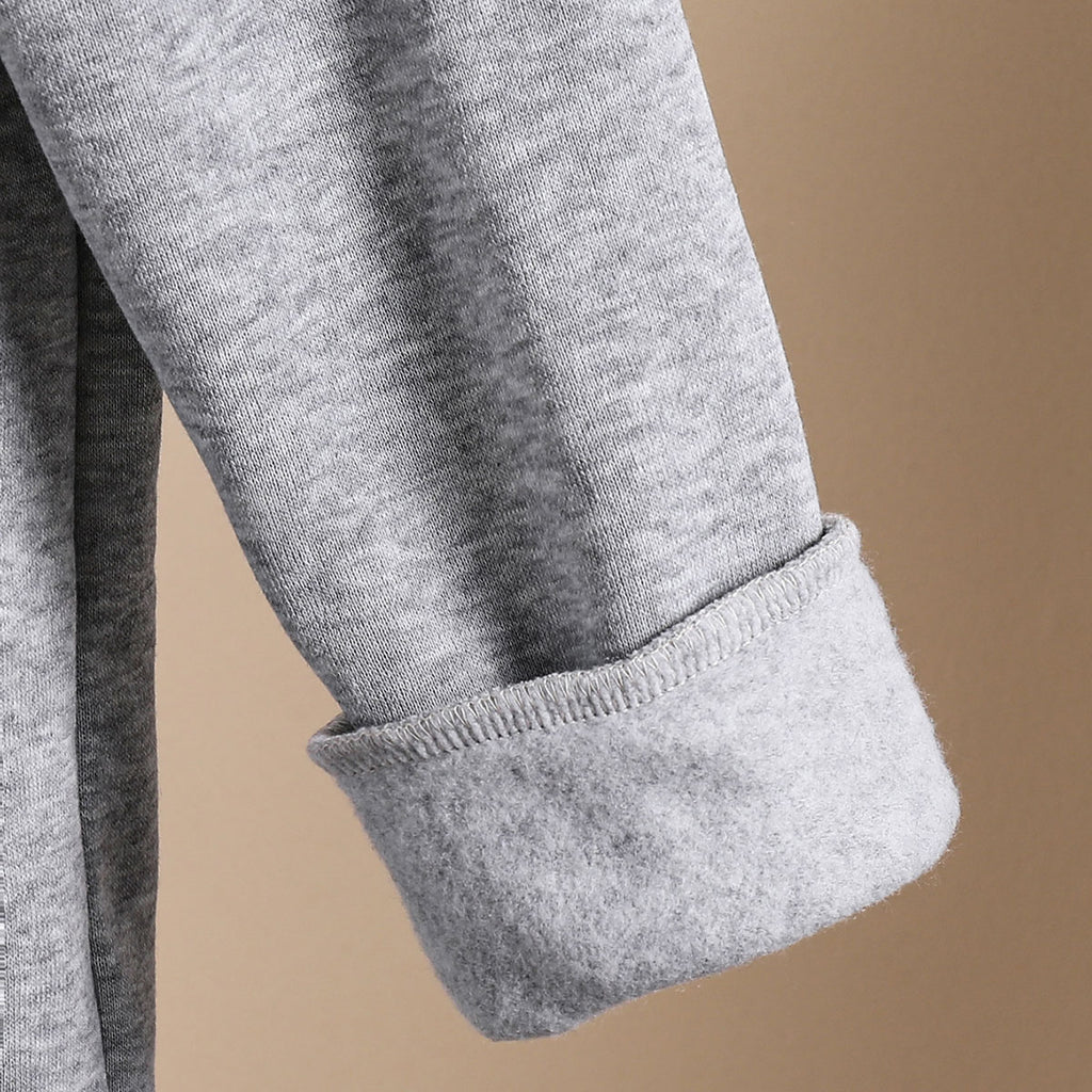 Boys Grey Typographic Printed Hooded Sweatshirt with Joggers Set Sets