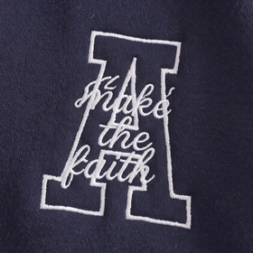 Boys Navy Blue Embroidered Long Sleeve Varsity Jacket Coats & Jackets