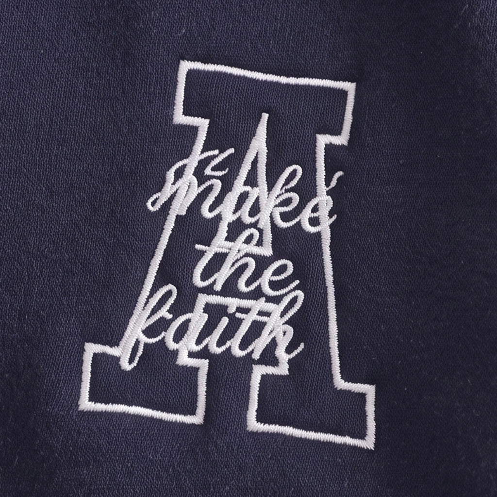 Boys Navy Blue Embroidered Long Sleeve Varsity Jacket Coats & Jackets