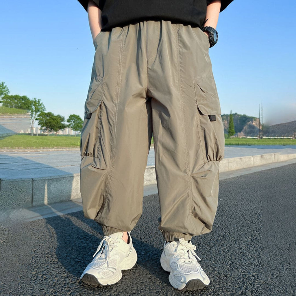 Boys Cargo Pocket Elasticated Cuff Pants