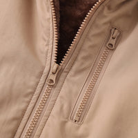 Boys Light Brown Long Sleeve Hooded Zip-up Jacket Coats & Jackets