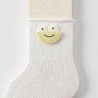 Pack of 4 White Animal Applique Ankle Length Socks Socks
